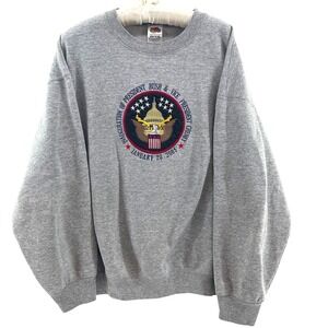 Vintage 2005 Bush Cheney Inauguration Crewneck Sweatshirt XL Gray Y2K Streetwear